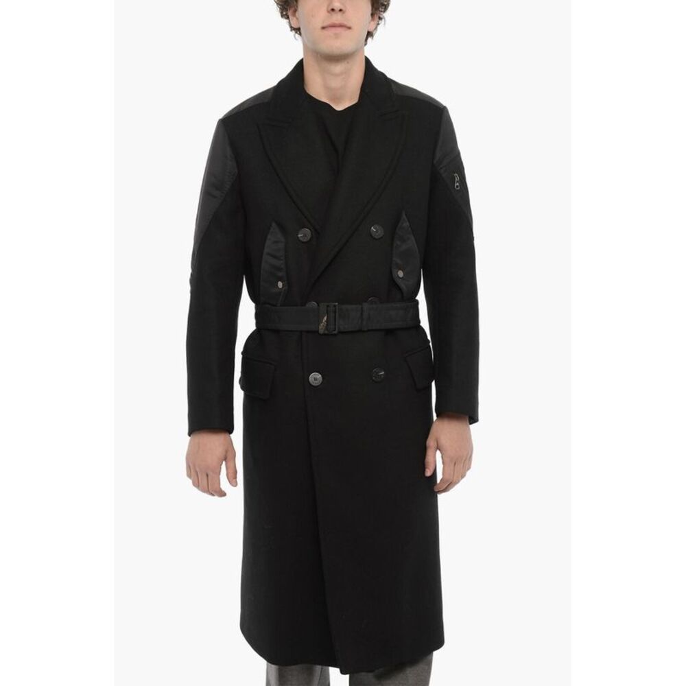 Slim-Fit Trench HYBRID in Double Fabric with Belt